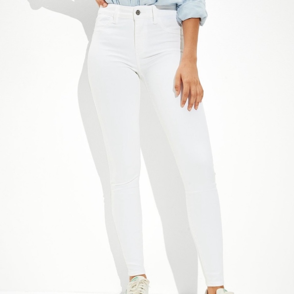 American Eagle Ne(x)t Level Stretch High Rise Jeggings in Bright White